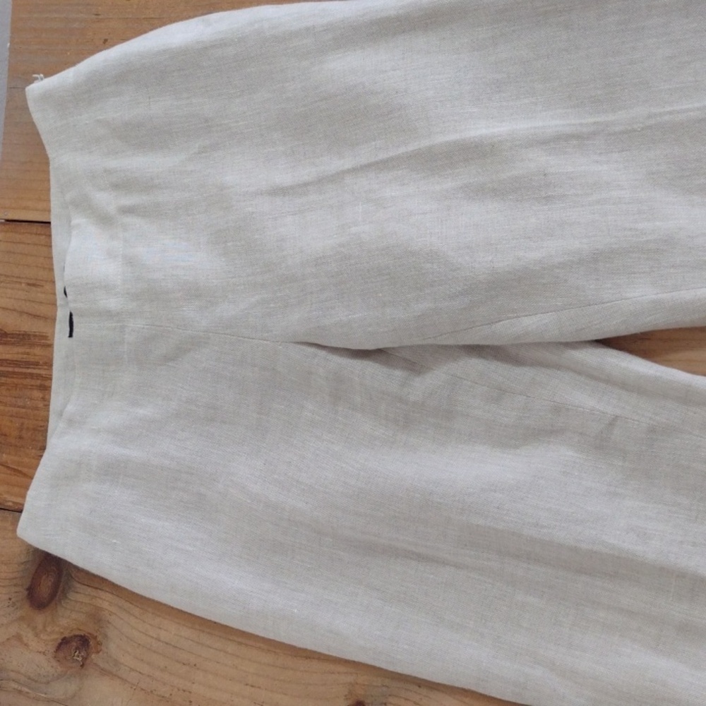 Talbot's Pure Irish Linen Classic Side Zip Ankle Pants Size 2 NEW - Picture 2 of 11